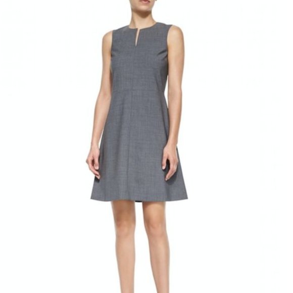 Theory Dresses & Skirts - THEORY Women's 4 Miyani Virgin Wool Grey Sleeveless Minimalist Dress Career Offi